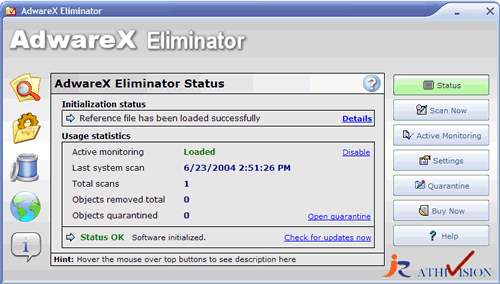 AdwareX Eliminator Screenshot